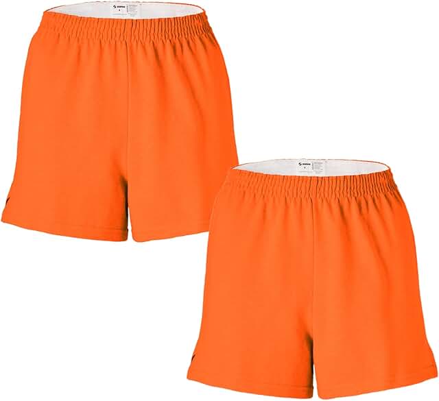 Women's Orange Cheer Shorts, X-Large, 2 Pack