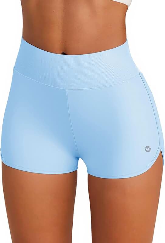 Women's High Waist Tummy Control Cotton Yoga Shorts