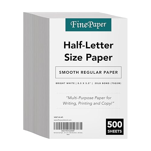 Half Letter Size Paper for Documents and Crafts