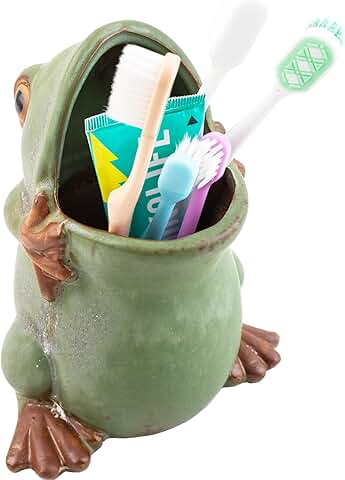 Extra Large Kids Frog Toothbrush Holder for Bathroom