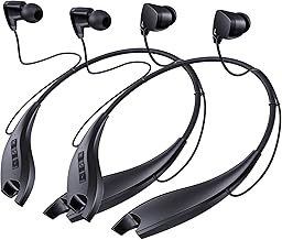 Wireless Neckband Headphones with 24H Playtime and Noise Isolation (2 Pack)