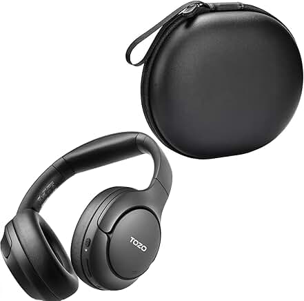 Hybrid Active Noise Cancelling Wireless Headphones with Case