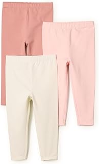 Toddler Unisex Leggings Pack of 3 Ivory Pink Terracotta