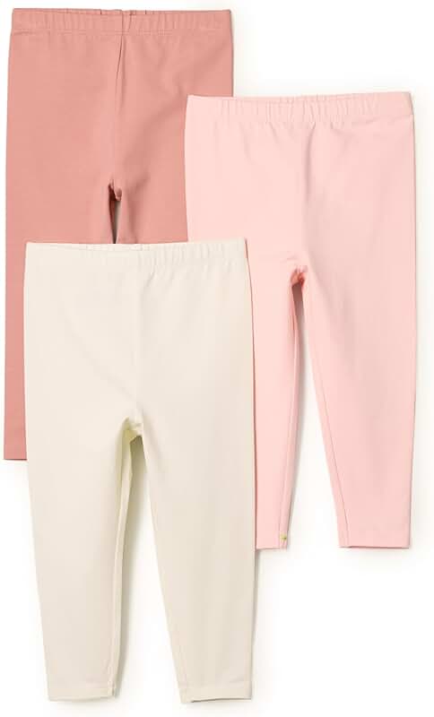 Toddler Unisex Leggings Pack of 3 Ivory Pink Terracotta