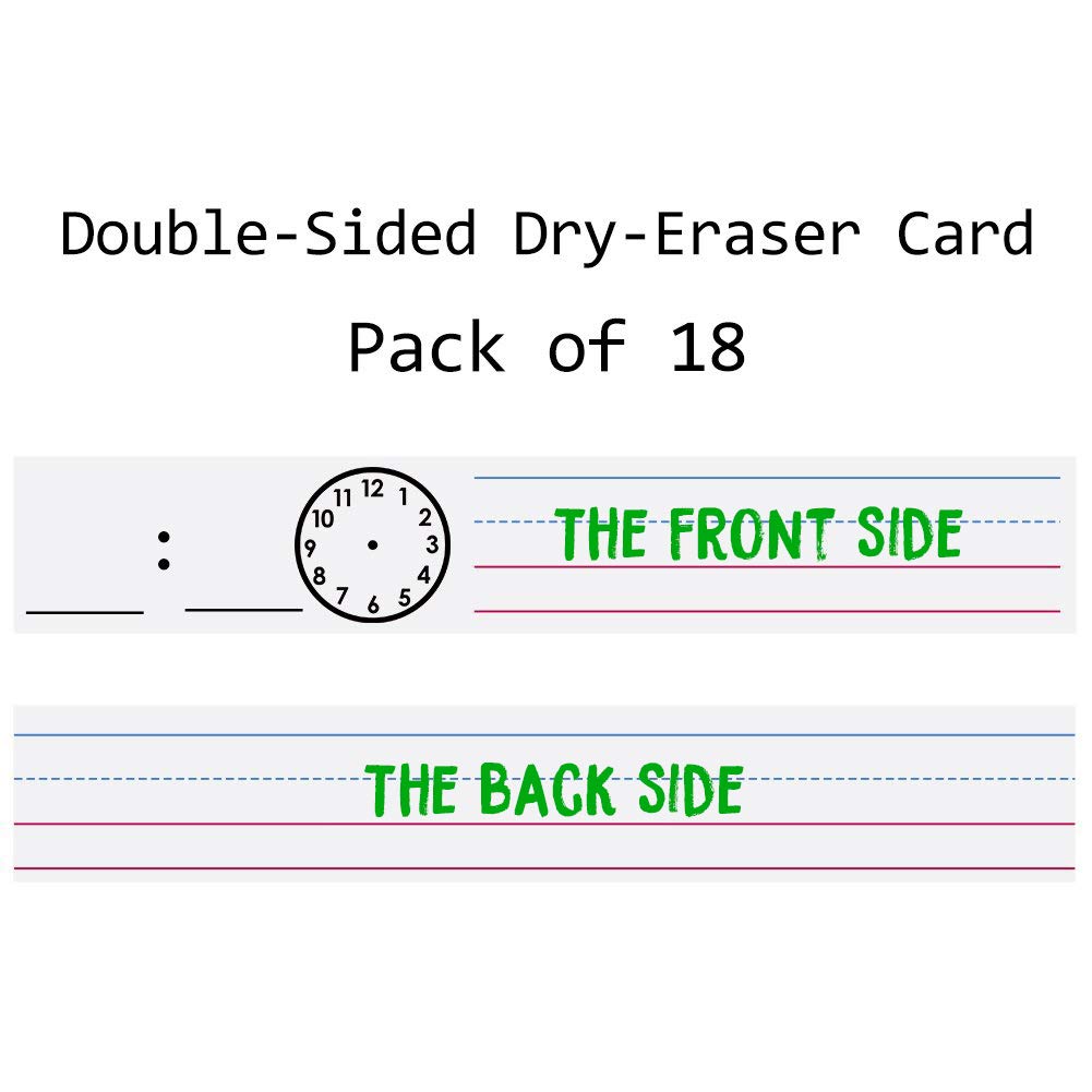 Classroom Daily Schedule Pocket Chart with 18 Dry-Erase Cards