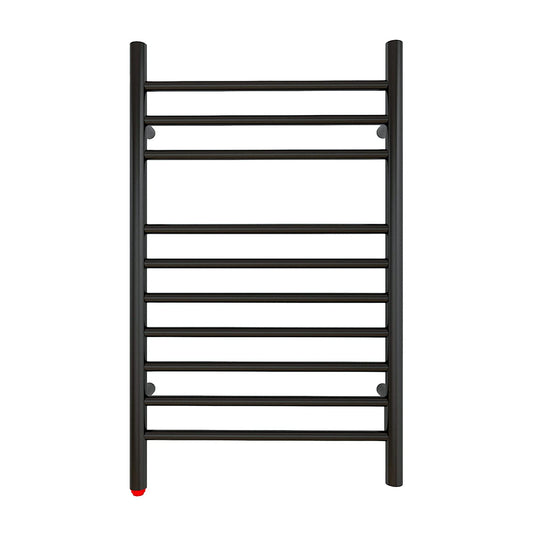 HEAT E Towel Warmer, Compact Electric Towel Warmer for Small Bathroom, Wall-Mounted Electric Towel Racks, Plug-in/Hardwired Electric Towel Rails  4-Supports Matte Black