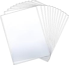 Set of 12 clear plastic document protectors