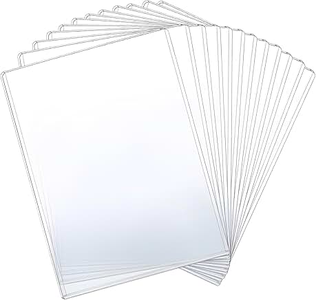 Set of 12 clear plastic document protectors
