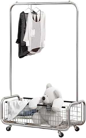 Multi-functional Clothing Rack with Storage Baskets