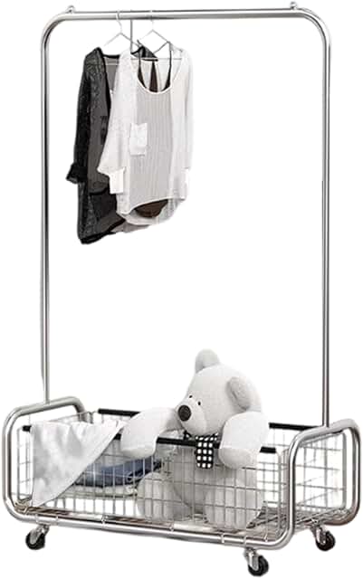 Multi-functional Clothing Rack with Storage Baskets