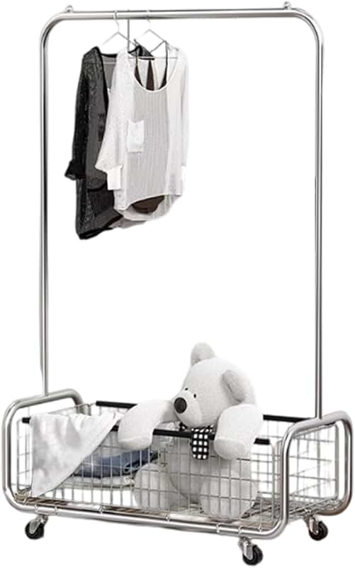 Multi-functional Clothing Rack with Storage Baskets