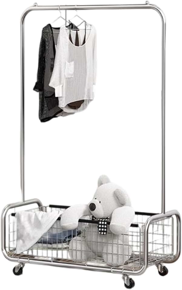 Multi-functional Clothing Rack with Storage Baskets