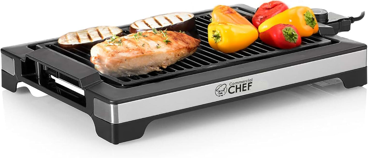 Indoor electric grill with adjustable temperature