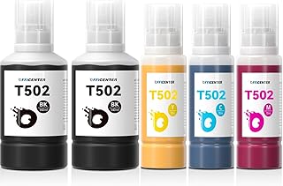 Ink refill bottles for eco tank printers (black, cyan, magenta, yellow)