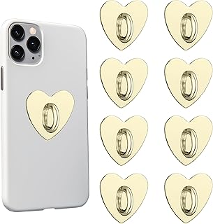 Set of 8 Heart-Shaped Phone Ring Holders
