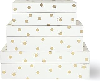Set of 3 Pink Decorative Storage Boxes with Lids