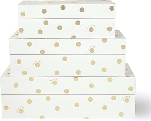 Set of 3 Pink Decorative Storage Boxes with Lids