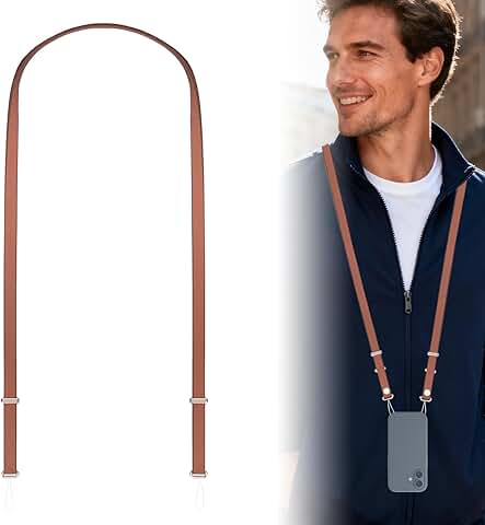 Magnetic Crossbody Strap for iPhone with Woven Lanyard