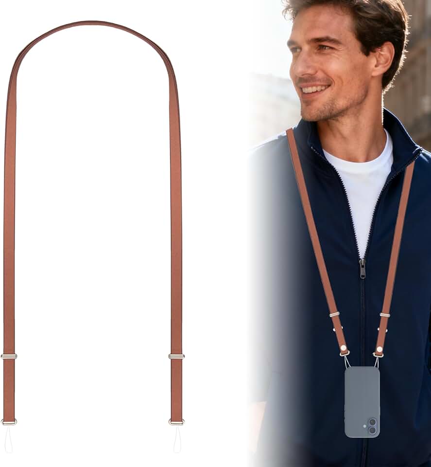 Magnetic Crossbody Strap for iPhone with Woven Lanyard