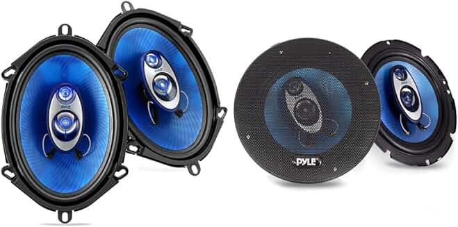 Pair of 5x7 and 6.5-inch three-way car speakers
