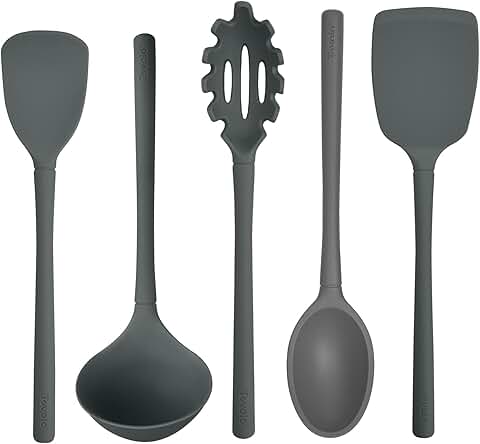 Silicone Kitchen Utensil Set with 5 Pieces