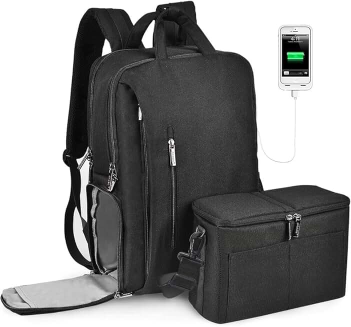 Waterproof DSLR Camera Backpack with Laptop and Tripod Holders