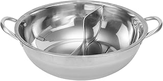 28cm Stainless Steel Twin Divided Hot Pot for Cooking