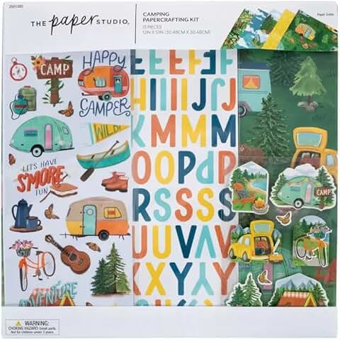 Tree House Camping Papercrafting Kit with 13 Pieces