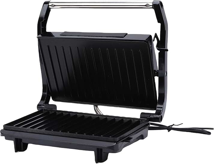Electric Panini Maker with Dual Side Heating