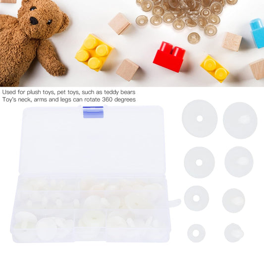 HandiJoints DIY Toy Accessories Set, 35 White Plastic Doll Joints