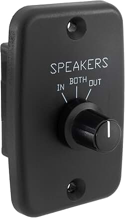 3-Position RV Speaker Control Panel with Twist Knob