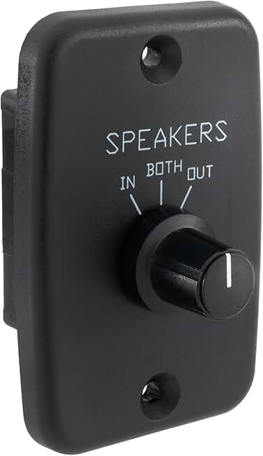 3-Position RV Speaker Control Panel with Twist Knob