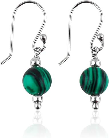 Malachite Beads Earrings Set for Women