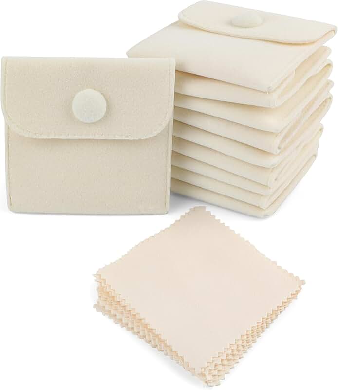 120 Microfiber Jewelry Pouches with Cleaning Cloths