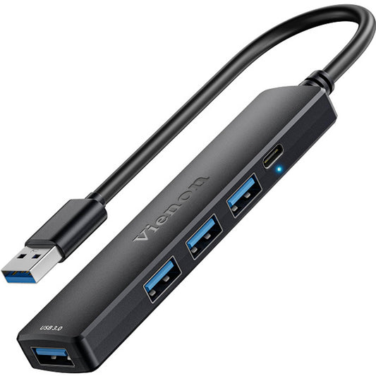 5-Port USB 3.0 Hub with Power and Data Ports