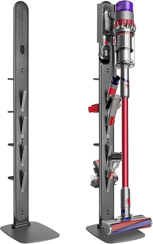 Premium Vacuum Stand with Hooks and Shelves