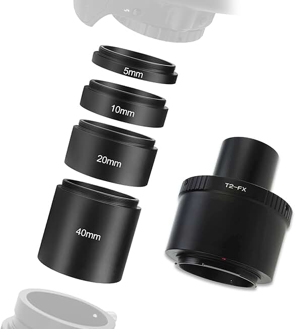 T2 Lens to Fuji FX and M42 Telescope Adapter Bundle