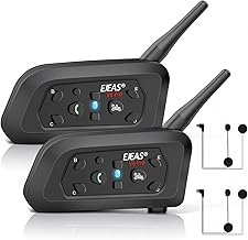 Motorcycle Helmet Bluetooth Headset V6 Pro, 2-Pack