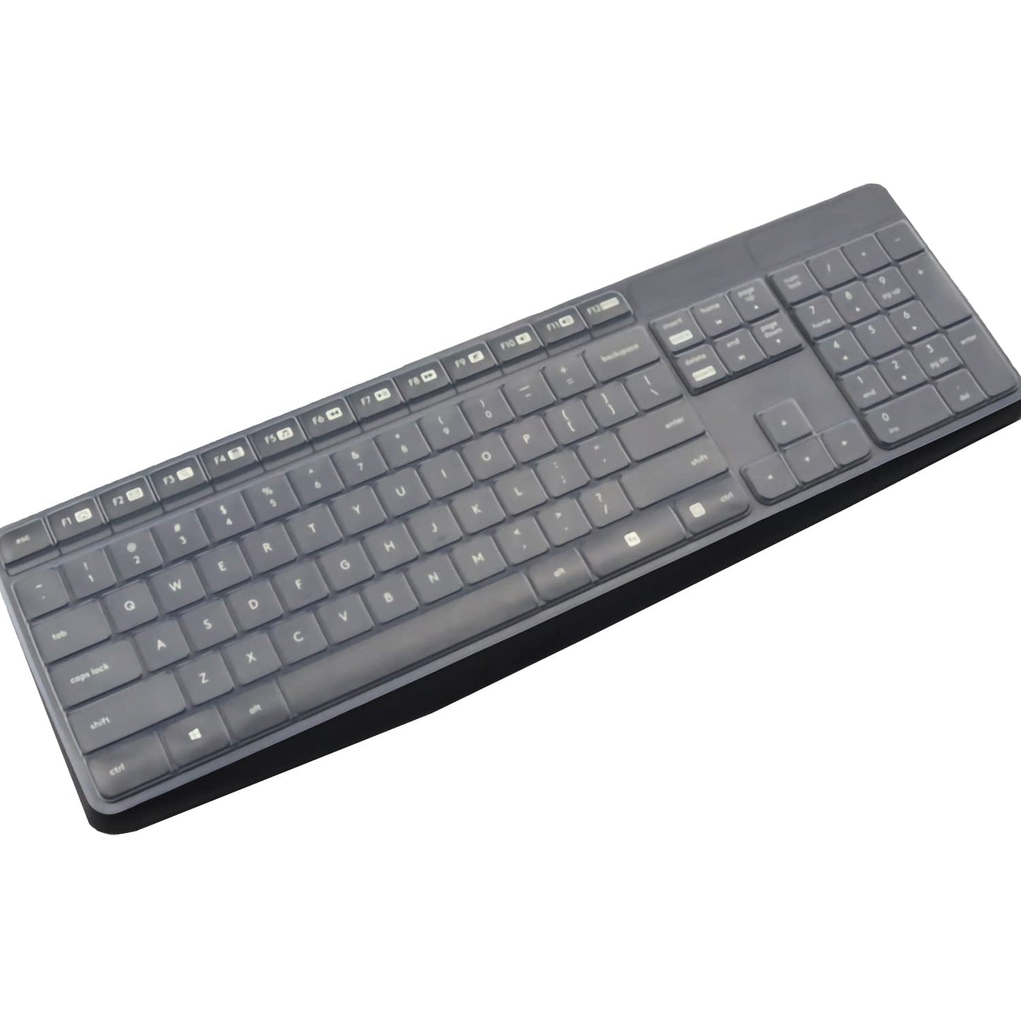 Clear keyboard cover for wireless keyboards