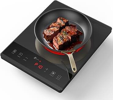 Portable electric ceramic cooktop with timer and safety lock
