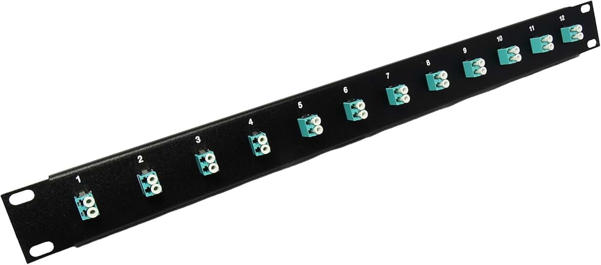 12-Port LC Fiber Patch Panel, 10/40Gb, 1U