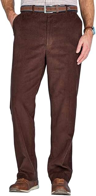 Men's Corduroy Pants with Hidden Stretch Waist