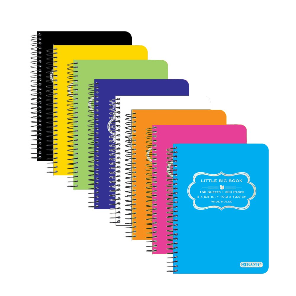 150-page spiral-bound poly cover notebook