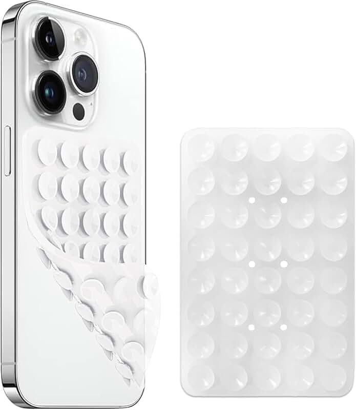 Transparent Silicone Suction Cup Phone Mount for Hands-Free Use