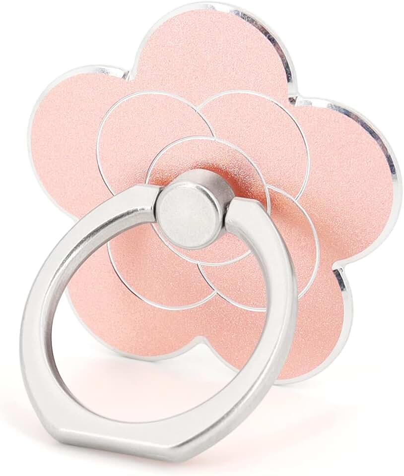 Flower Phone Ring Holder with 360° Rotation