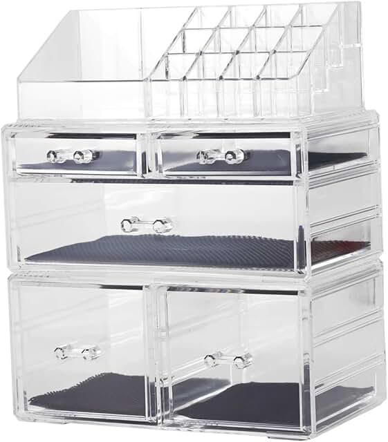 Acrylic Makeup and Jewelry Organizer with 5 Drawers
