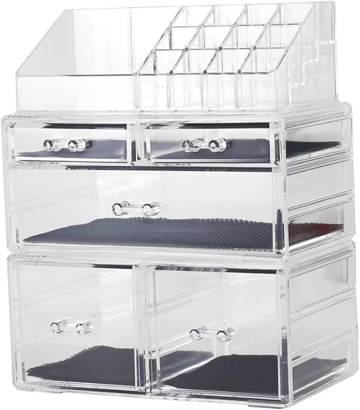 Acrylic Makeup and Jewelry Organizer with 5 Drawers