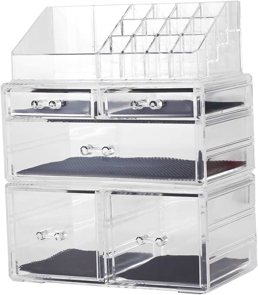 Acrylic Makeup and Jewelry Organizer with 5 Drawers