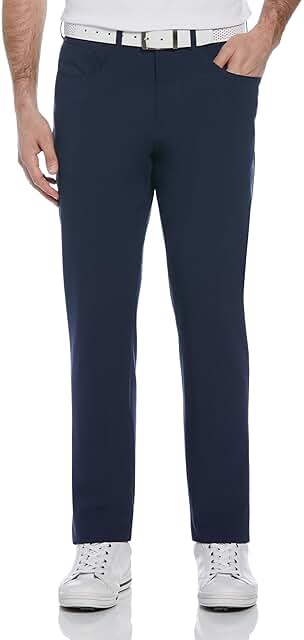 Men's 29-32 Inch Heather Golf Pants with Stretch and Sun Protection
