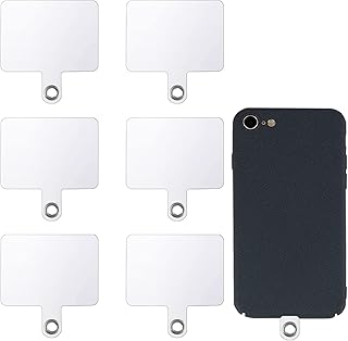 Six Transparent Cell Phone Tether Tabs for Smartphones